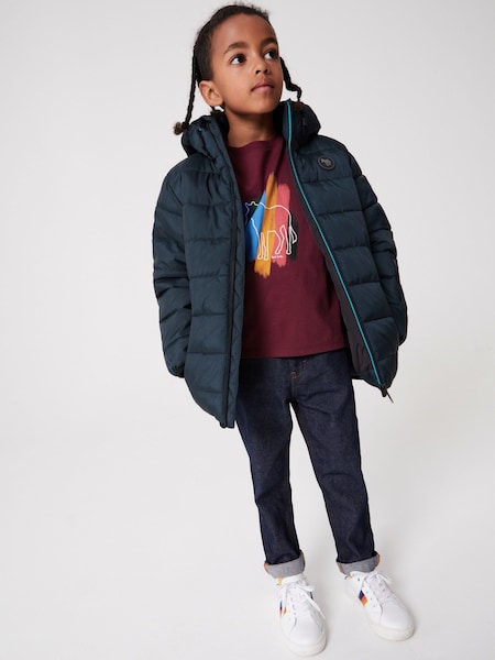 Boys Navy Shower Resistant Padded Coat (D25773) | £77