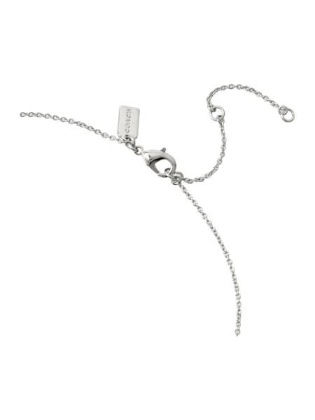 Silver Quilted C Tag Pendant Necklace (D68377) | £95