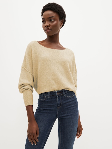 Relaxed Slouchy Knitted Jumper (D86134) | £110