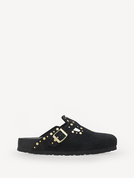 Black Boston Rivet Clogs (E06005) | £200