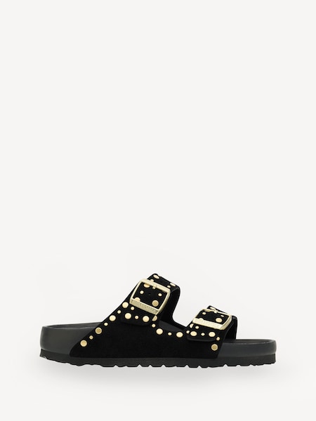 Black Arizona Rivet Sandals (E06006) | £170