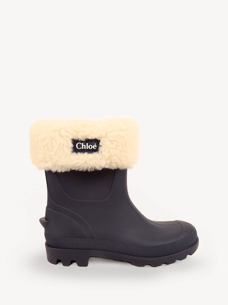 Blue Sherpa Fleece Lined Logo Wellies (E11262) | £150 - £165