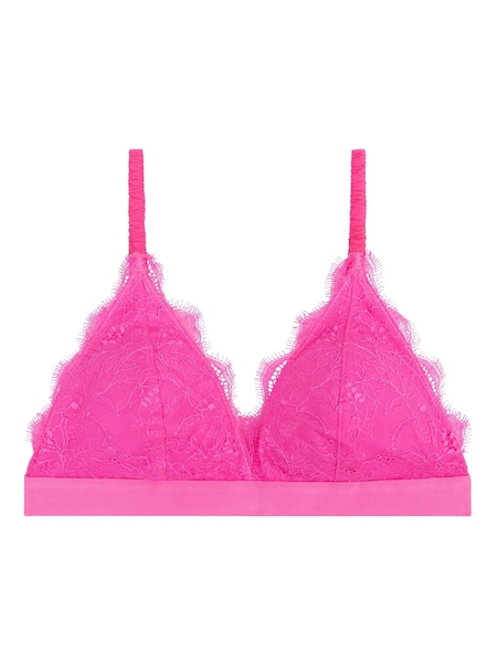 Pink Gwen Padded Lace Bralette (E11830) | £40