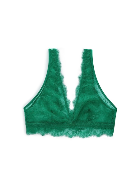 Green Cherie Lace Plunge Bralette (E11832) | £26