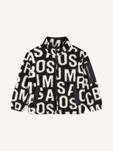 Marc Jacobs Black All-Over Logo Print Fleece Zip Through Black Jacket (E15597) | £85 - £115