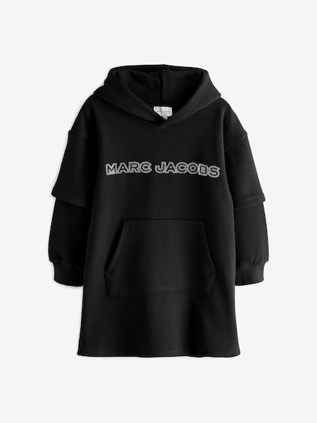 Marc Jacobs Long Sleeve Hooded Black Dress (E15603) | £48 - £60