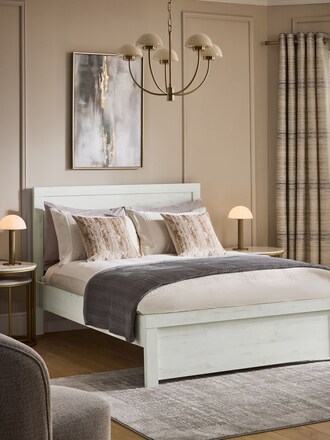 White Oak Effect Bronx Wooden Bed Frame