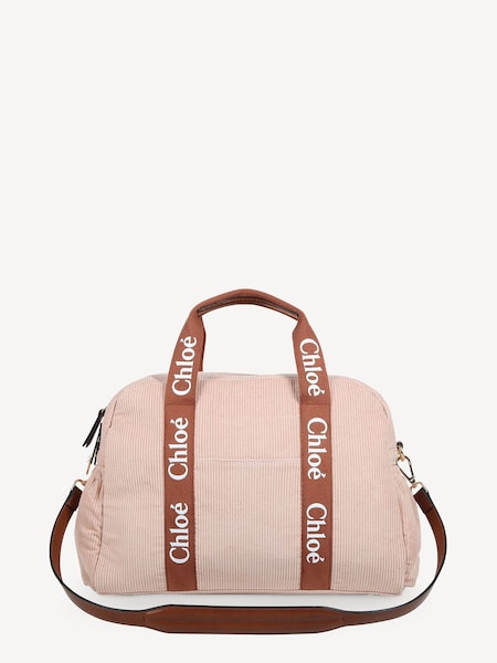 Baby Pink Chunky Corduroy Changing Bag & Pouch (E16554) | £540