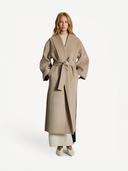 Brown Trullem Wool Blend Coat (E24252) | £760