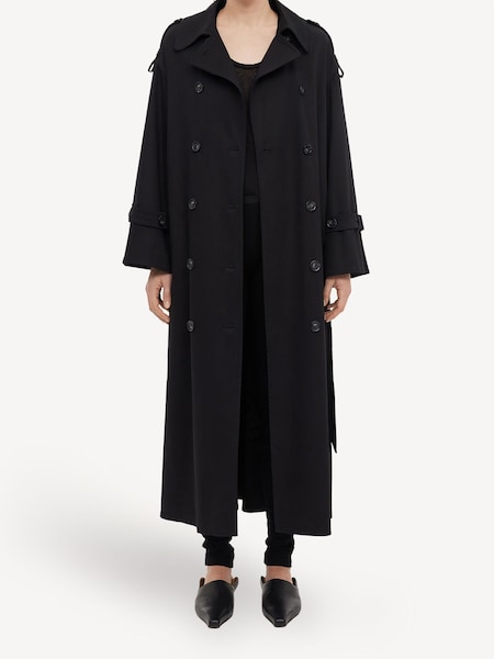 Black Alanis Trench Coat (E24253) | £700