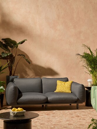 MADE.COM Grey Samaya 2 Seater Outdoor Garden Lounge Sofa