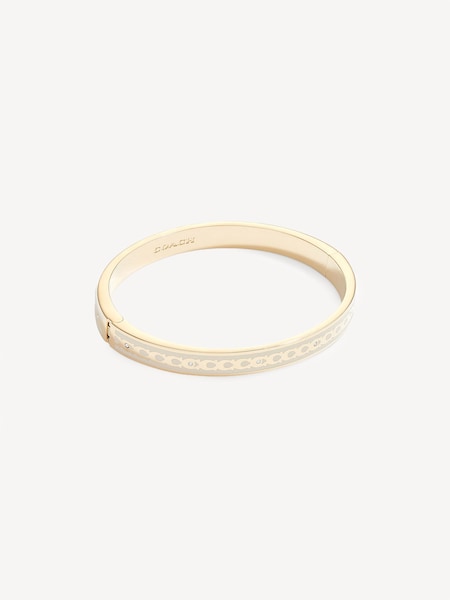 Gold Tone Signature Bangle Bracelet (E29799) | £95