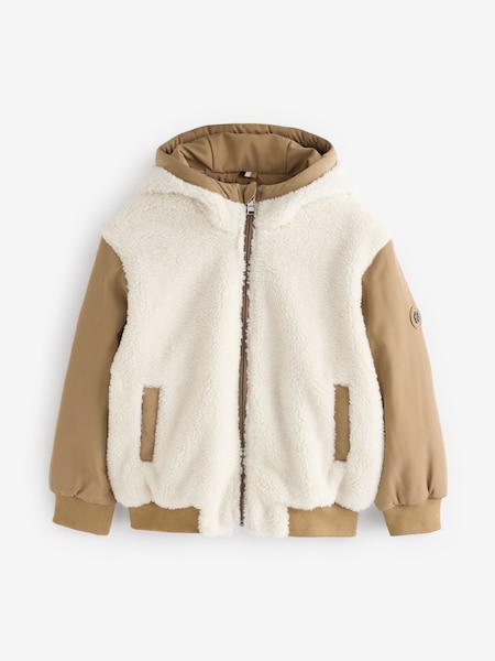 Natural Natural Sherap Fleece Coat (E41131) | £80 - £105