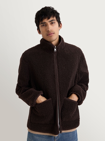 Brown - Regular Killick Reversible Borg Cord Jacket