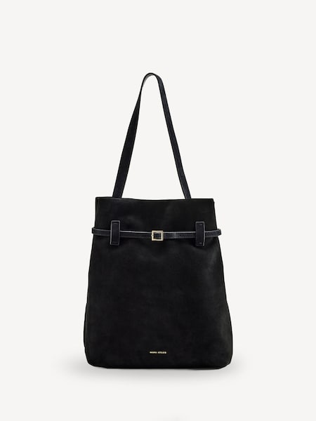 Black Suede Leather Tote Du Jour Bag (E64183) | £455