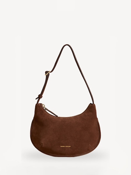 Chocolate Suede Leather Ilda Bag (E64193) | £370