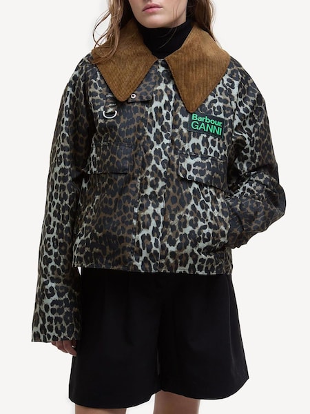 Barbour® x GANNI Leopard Print Jacket (E71026) | £575