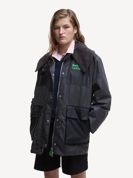 Barbour® x GANNI Black Jacket (E71036) | £545