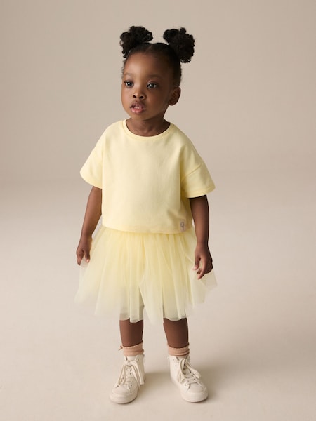 Yellow T-Shirt and Skirt Set (3mths-7yrs) (E71366) | £12 - £16