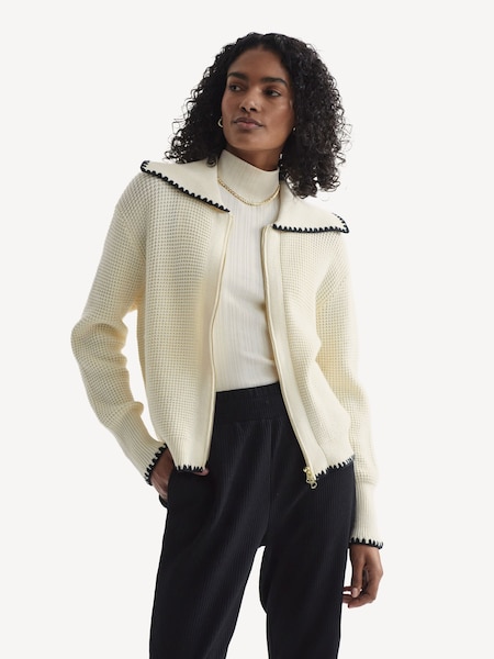 Cream Sibley Soft Knit Jacket (E72275) | £130
