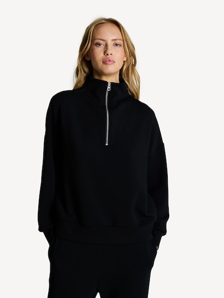 Black Hawley Half Zip Sweatshirt (E72285) | £105