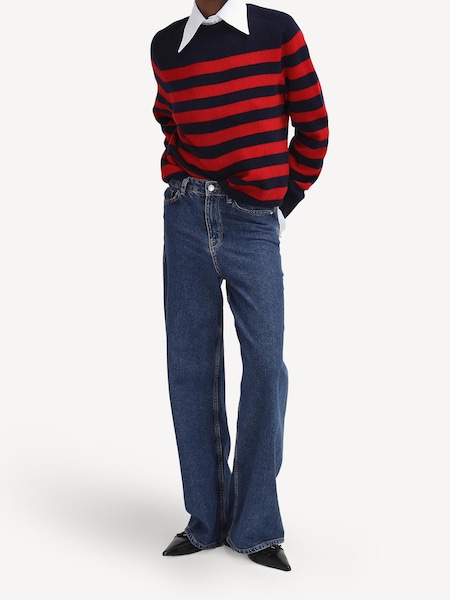 Barbour® x Alexa Chung Navy/Red Jumper (E73870) | £259