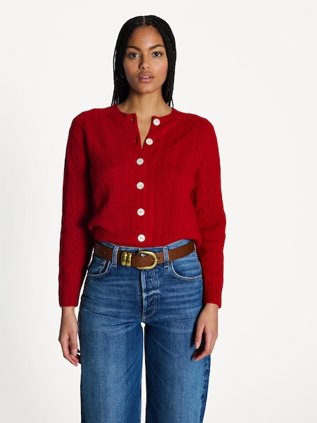 Barbour® x Alexa Chung Red Cardigan (E73872) | £299