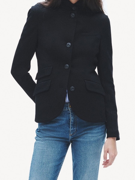 Black Slade Wool Blazer (E73902) | £475