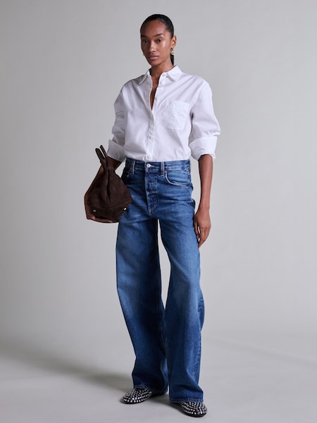 White Maxine Button Down Shirt (E73903) | £190