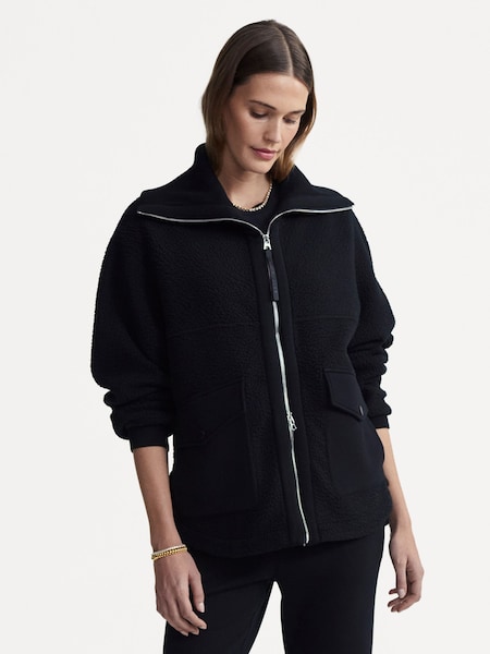 Black Eleanor Patch Pocket Fleece (E76028) | £150