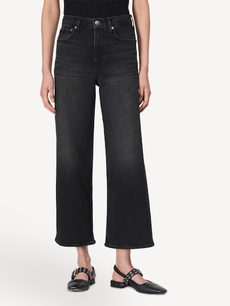 Black Andi High Rise Ankle Wide Leg Jeans (E78706) | £285