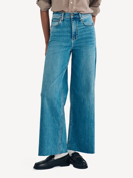 Blue Sofie Ankle Stretch Wide Leg Jeans (E78709) | £280