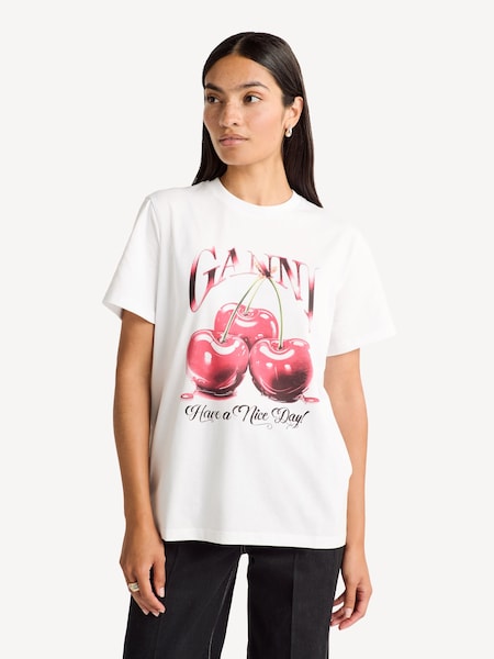 White Cherry Relaxed T-Shirt (E80386) | £115