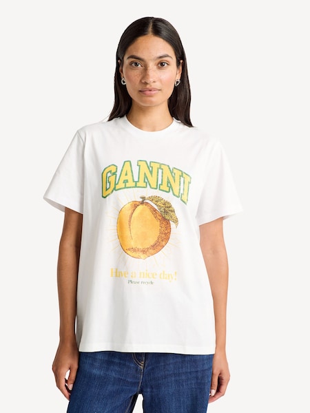 White Peach Relaxed T-Shirt (E80402) | £115