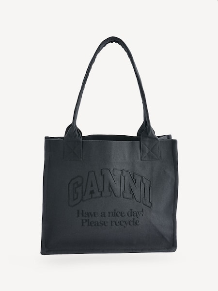 Black Denim Easy Shopper Tote Bag (E80411) | £145