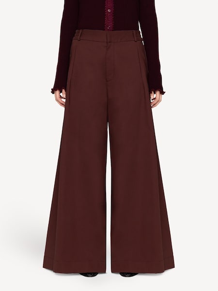 Red Kerith Jersey Wide Leg Trousers (E84570) | £390