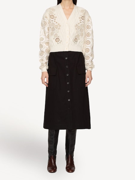 Cream Lainey Embroidery Cardigan (E84581) | £335