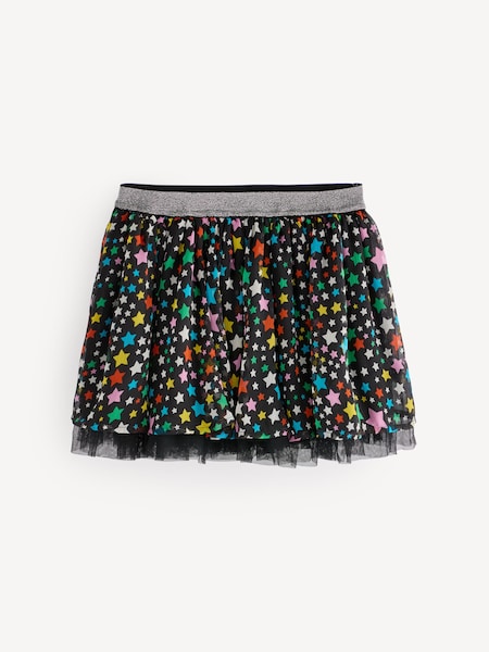 Multicolour Star Print Mesh Black Skirt (E84727) | £122