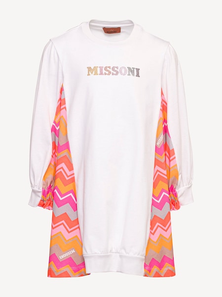 Logo Multicolour Zig Zag Pattern Panel Jumper Dress (E84731) | £252