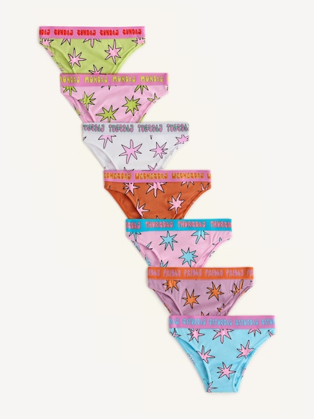 Pink Printed Briefs 7 Pack (E84737) | £108