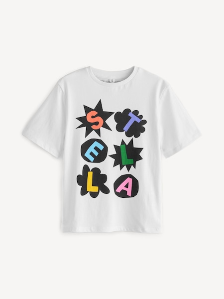 Abstract Shapes Logo White T-Shirt (E84740) | £56