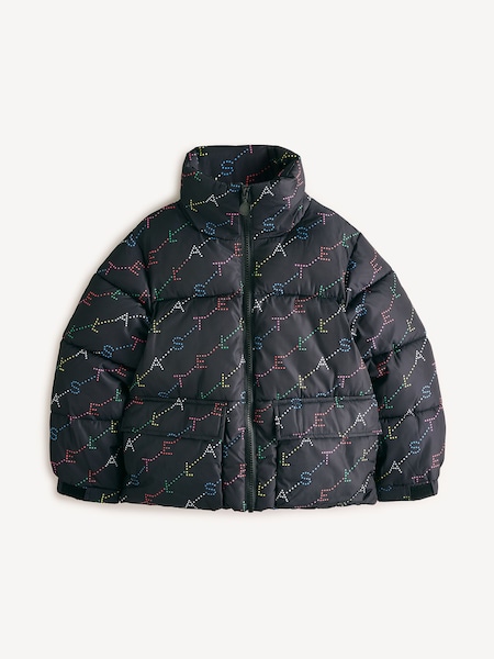 Multicolour Logo Puffer Black Coat (E84747) | £178