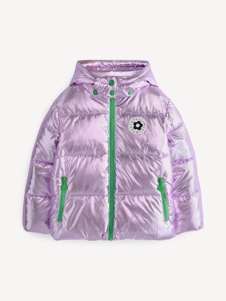 Purple Metalic Finish Puffer Jacket (E84751) | £205