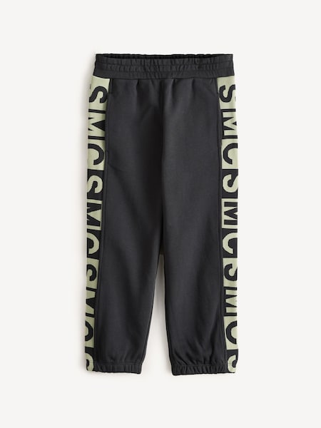 Logo Cuffed Black Joggers (E84760) | £84