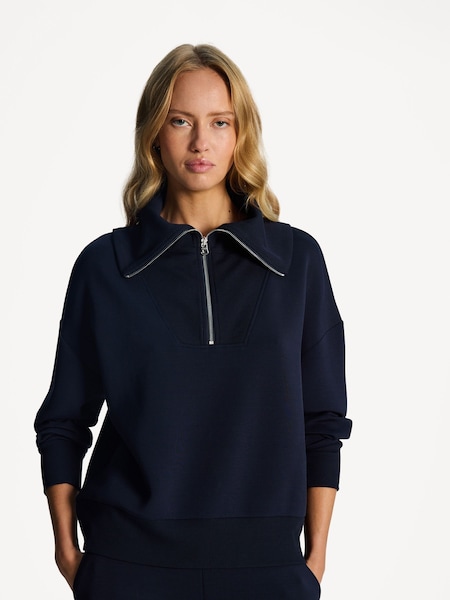 Blue Catherine Half Zip Sweatshirt (E87604) | £130