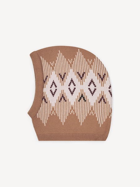 Brown Hilary Jacquard Knit Hood (E87612) | £35