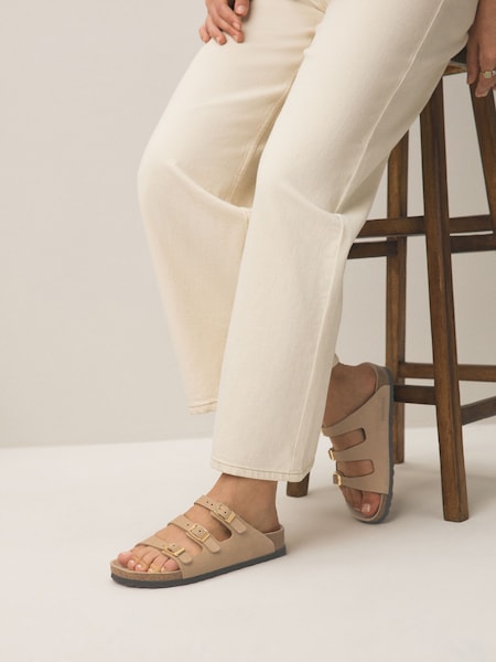 Sand Florida Nubuck Sandals (E87868) | £130