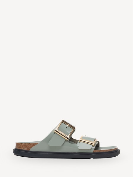 Green Arizona High Shine Sandals (E87876) | £180