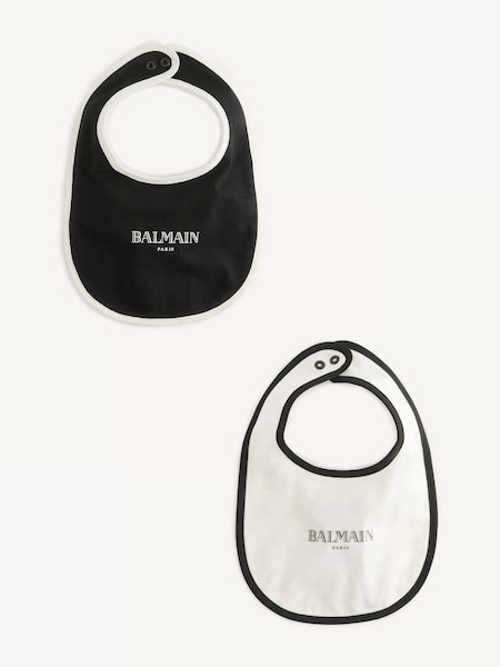 Kids Logo White Baby Bibs Set 2 Pack (E88358) | £91