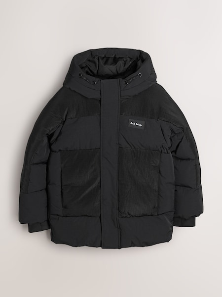 Shower Resistant Black Padded Coat (F00701) | £160